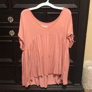Pink Flowy Blouse